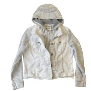 Wallflower Kids Hoodie Jacket XL White The Dreamer Fit Button Full Zip Unisex